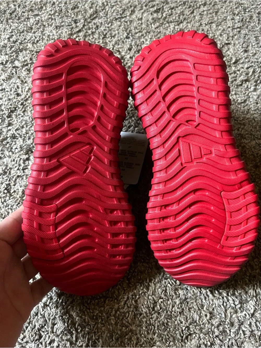 adidas Kids Gray and Red Lace-Up Athletic Sneakers